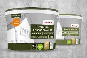 Zwei weiße Farbeimer